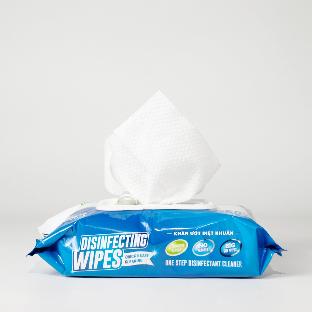 Combo 03 gói khăn giấy ướt diệt khuẩn EcoWipes gói 60 tờ diệt 99,9% vi khuẩn có hại trên nhiều bề mặt