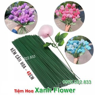 5 cành kẽm làm hoa lụa, hoa giấy, hoa sáp dài 40cm, 60cm, 80cm