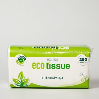 Khăn giấy lụa rút khăn giấy ăn cao cấp Ecotissue gói 250 tờ tiết kiệm mềm