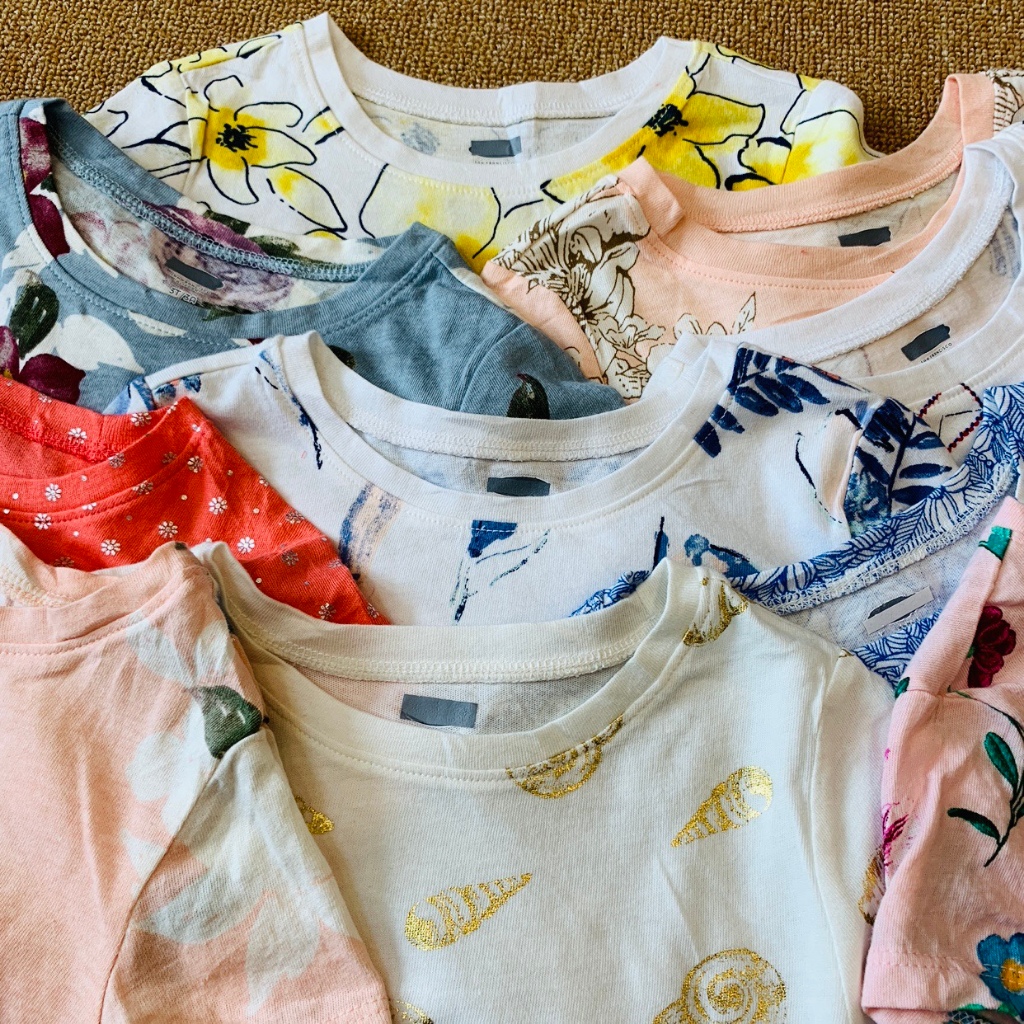 Set 3 áo thun, áo phông cộc tay bé gái Old Navy