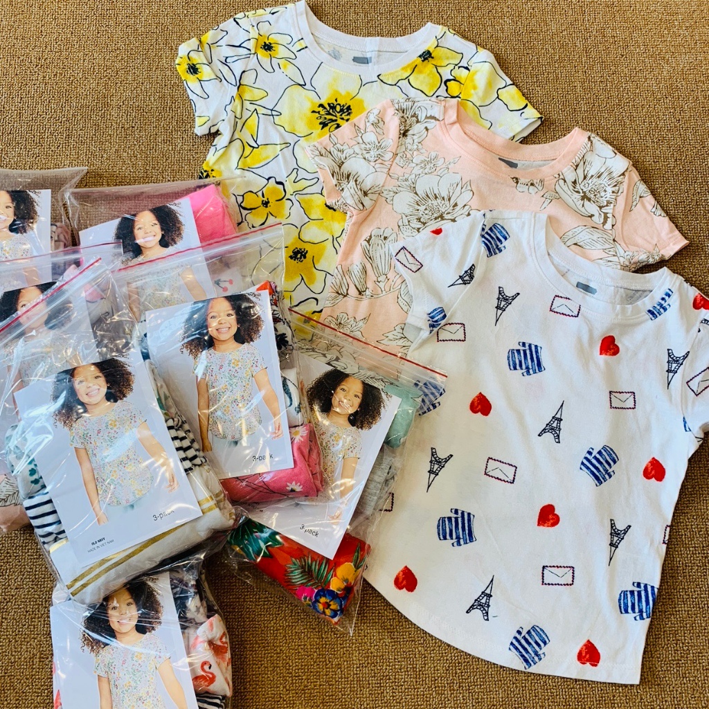 Set 3 áo thun, áo phông cộc tay bé gái Old Navy