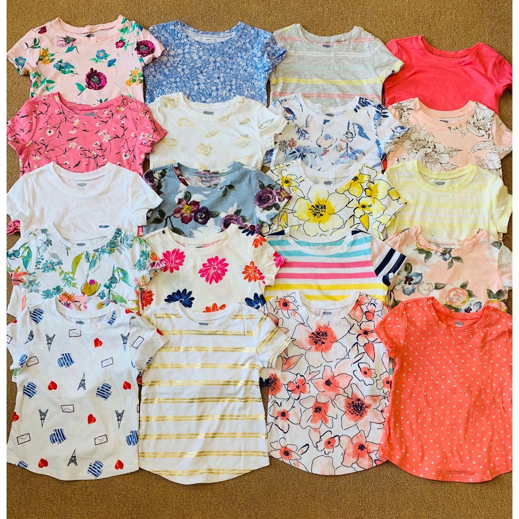 Set 3 áo thun, áo phông cộc tay bé gái Old Navy