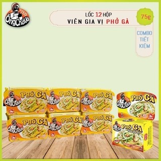 1 lốc 12 hộp viên gia vị phở gà ông chà và