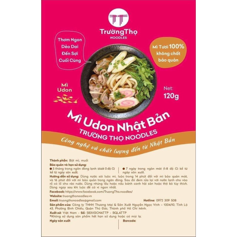 Mì tươi udon đặc biệt. ngon như ở Nhật. ship Đà Nẵng trở vào.