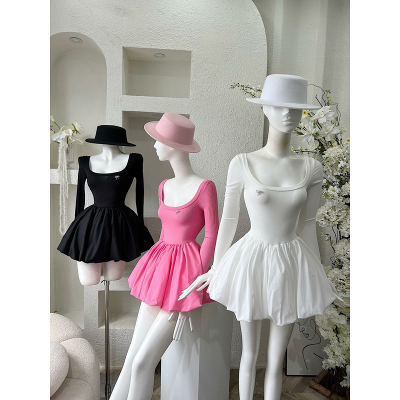 Đầm tay dài tùng bồng hot trend - thêm màu mới phía sau