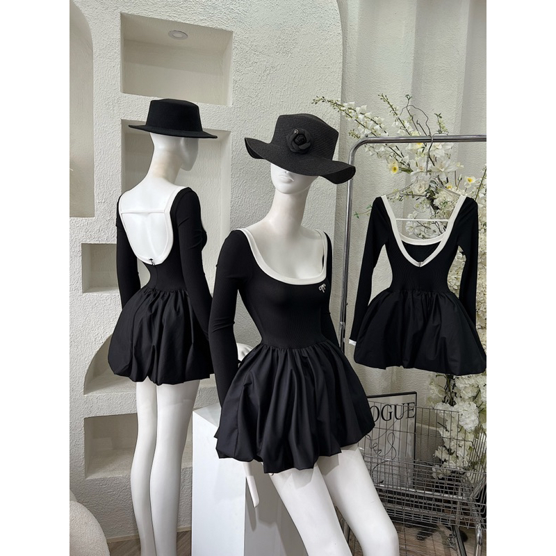 Đầm tay dài tùng bồng hot trend - thêm màu mới phía sau