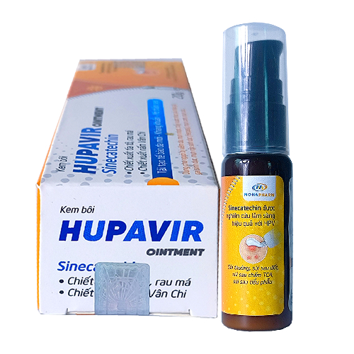 Hupavir Immunocaps Sinecatechin - Dùng cho Sùi MG, Gai SD, mụn cóc, mụn cơm, đào thải HPV