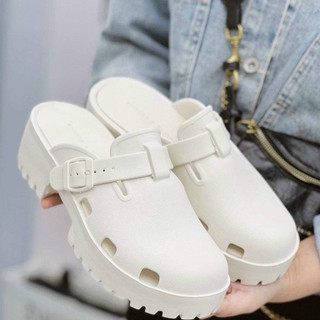 Dép sục nữ - Sục thời trang CNK cao su quai khuy đế 5cm
