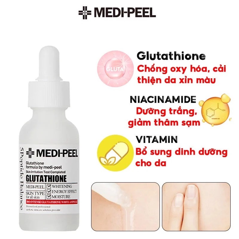 Tinh Chất Dưỡng Trắng, Mờ Thâm Nám Medi-Peel Bio-Intense Glutathione White Ampoule 30ml