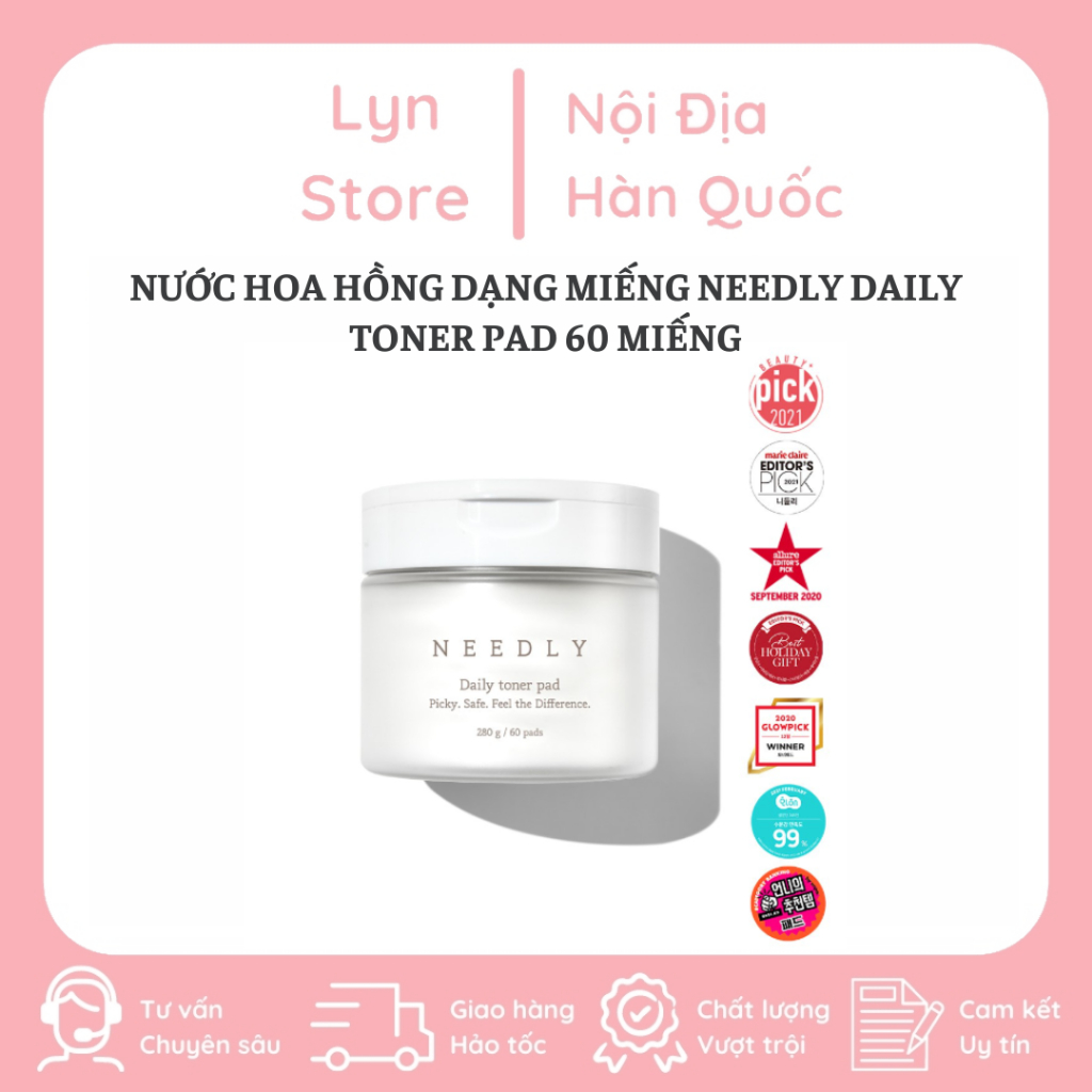 Nước hoa hồng dạng miếng NEEDLY Daily Toner Pad 60 miếng