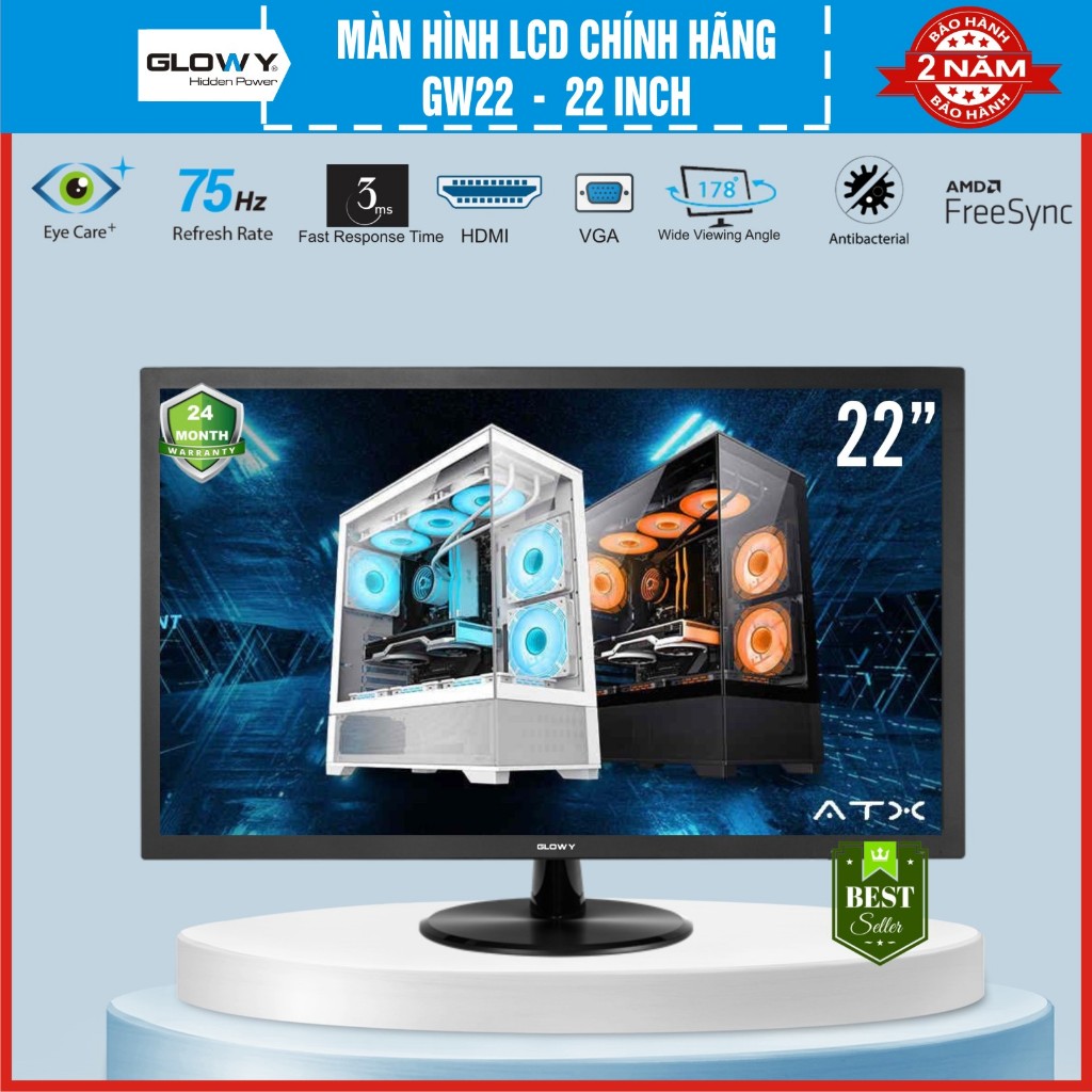 [Flash Sale] Màn hình máy tính Glowy - OAK 24"|22"|20"|19" - Bảo hành chính hãng 12 tháng!!!