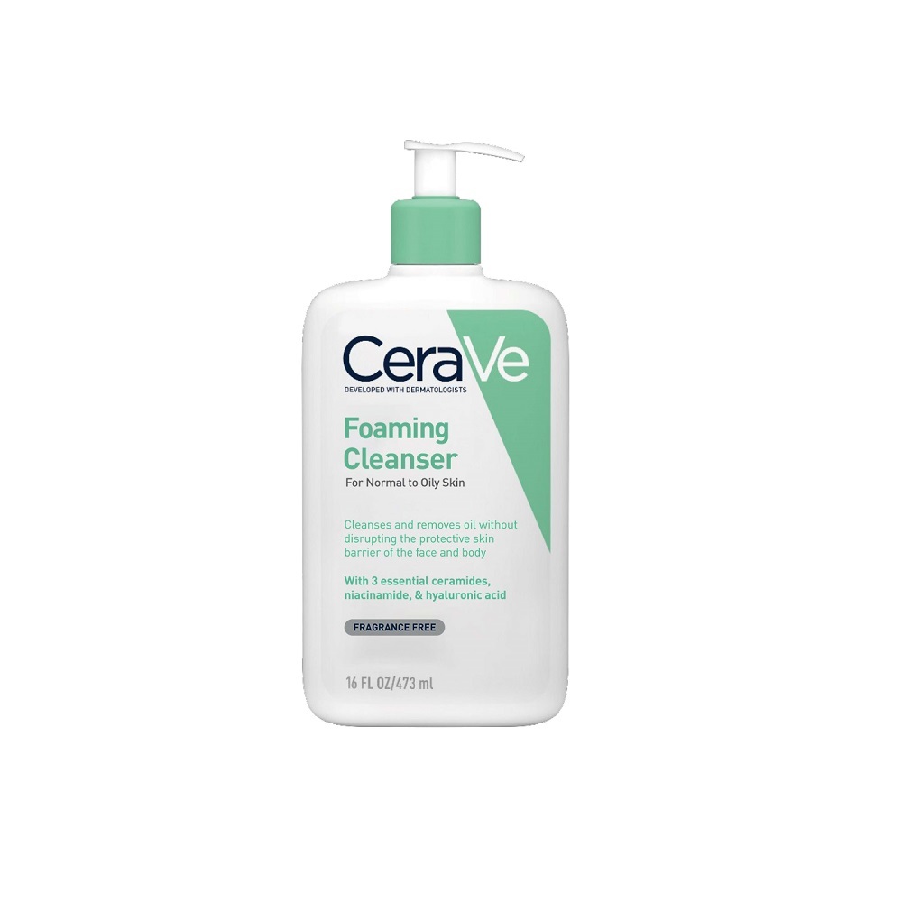 Sữa Rửa Mặt CeraVe Foaming Cleanser Giúp Làm Sạch Sâu Dành Cho Da Dầu 473ml