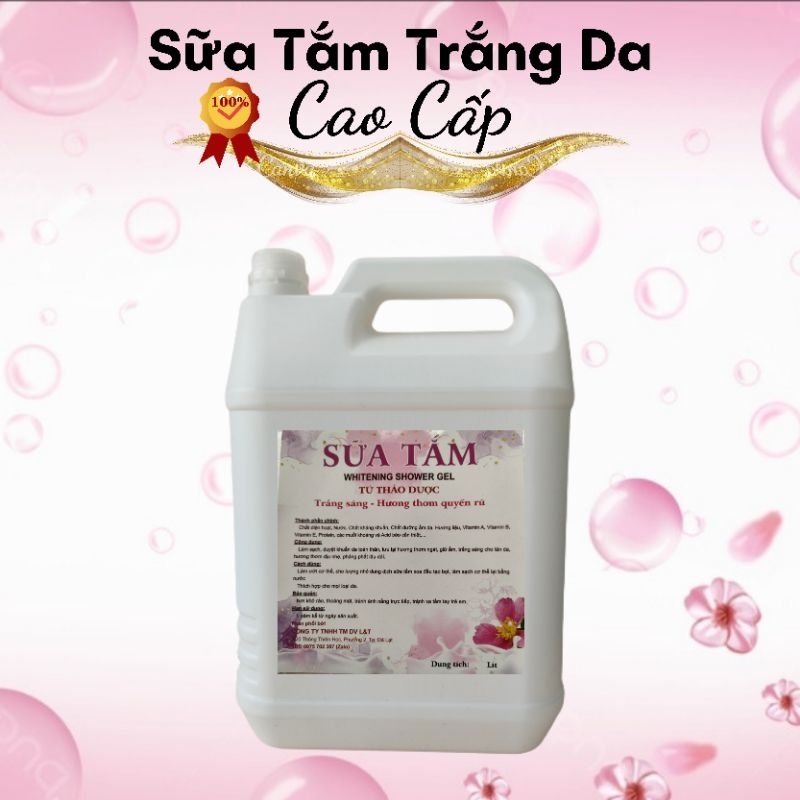 Sữa Tắm Trắng Da Dưỡng Ẩm Tẩy Tế Bào Chết Can Lớn 10L, 5L Giành Cho Salon Tiệm Tóc, Khách Sạn, Gia Đình