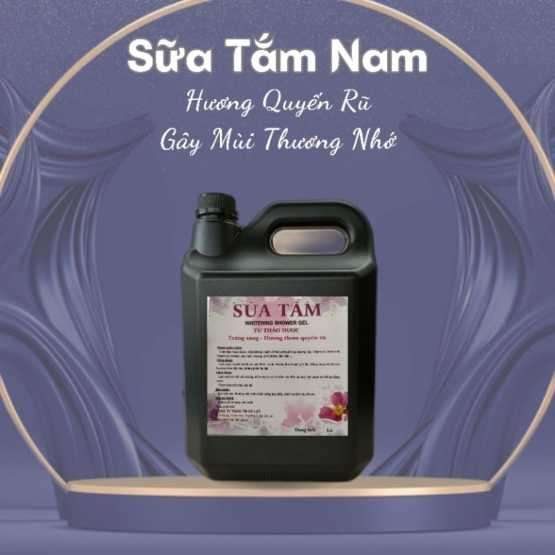 Sữa Tắm Trắng Da Dưỡng Ẩm Tẩy Tế Bào Chết Can Lớn 10L, 5L Giành Cho Salon Tiệm Tóc, Khách Sạn, Gia Đình