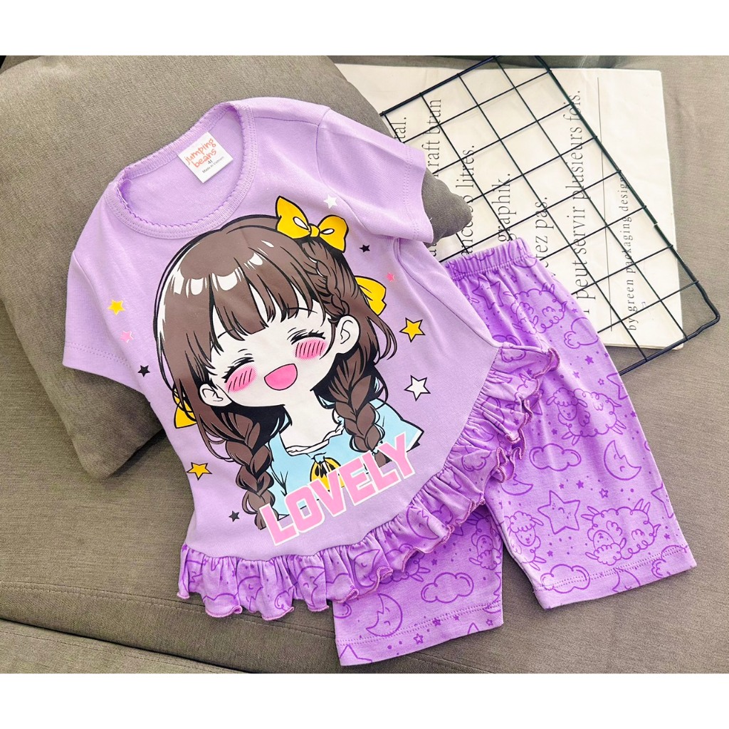 BỘ CÁNH TIÊN XÒE THUN COTTON BÉ GÁI - ĐỒ BỘ TRẺ EM