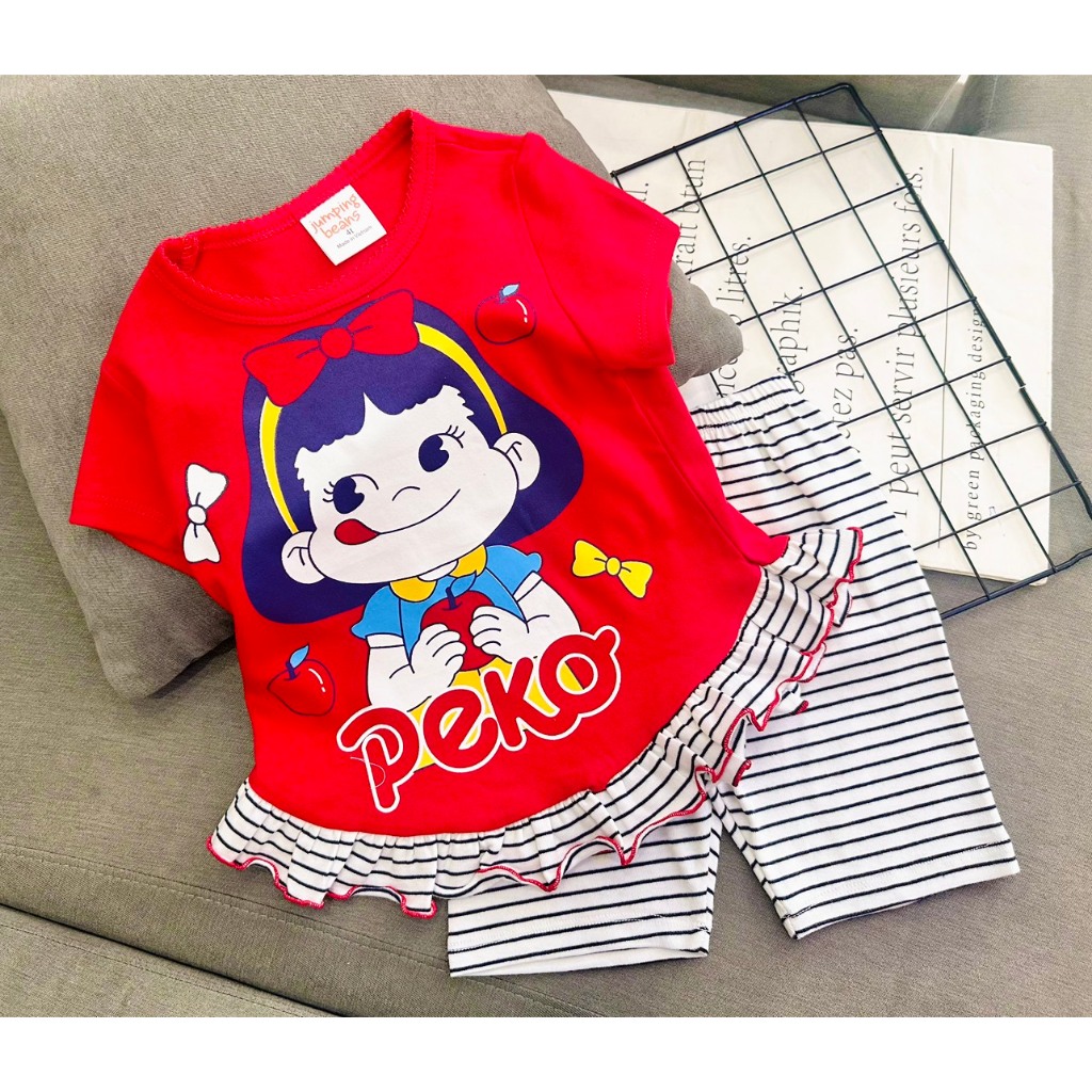 BỘ CÁNH TIÊN XÒE THUN COTTON BÉ GÁI - ĐỒ BỘ TRẺ EM