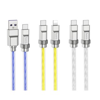 Cáp sạc nhanh hoco u113 cổng usb to typec 100w / typec to ln 20w / typec to typec 100w dài 1m
