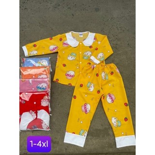 Bộ pizama bé gái size 30kg -40kg.Chất lụa hàn mềm mát mịn