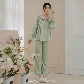 Bộ đồ mặc nhà lụa phối bèo cao cấp MIALALA 3278 DH04013278