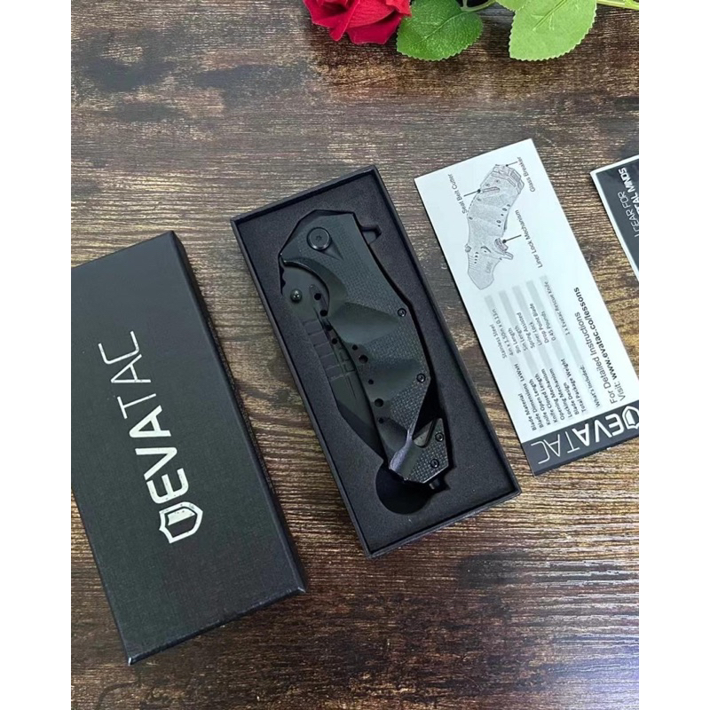 Dao gấp cứu hộ EVATAC Shadow Black  // Camping // Dã ngoại // Sinh tồn