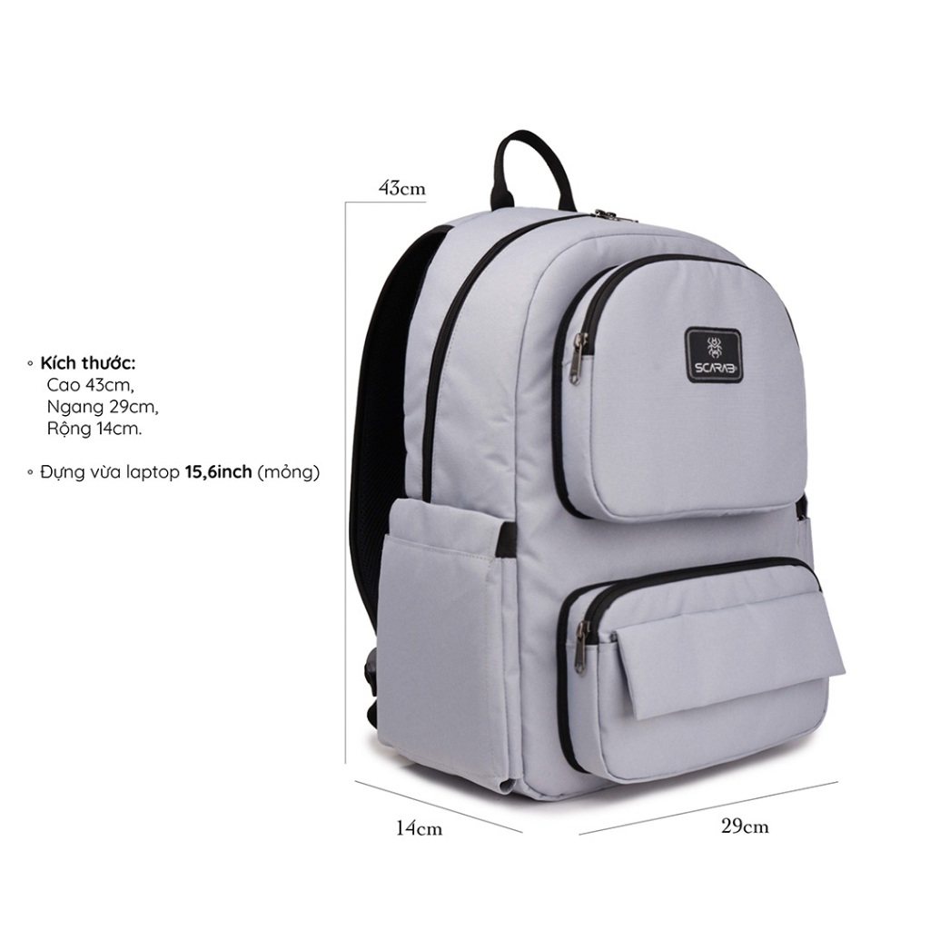 SCARAB FUSSY BACKPACK VERSION 2 - Ba lô Thời Trang, Balo Đi Học Nam Nữ