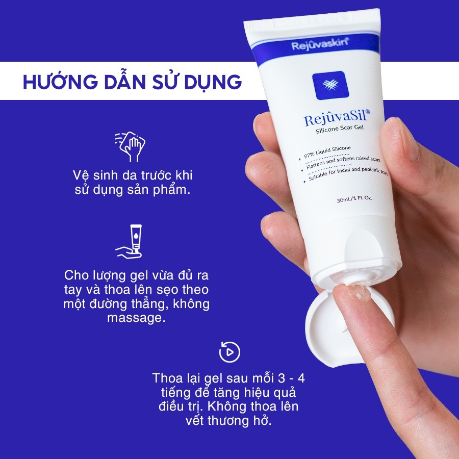 Gel Xóa Sẹo Lồi / Phì Đại REJUVASKIN Scar Rejuvasil 10ml/15ml/30ml