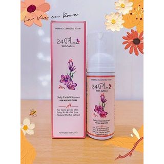 Bọt Rửa Mặt Saffron 24Plus (Giảm Mụn, Chống Lão Hóa, Se Khít Lỗ Chân lông) [NPP SISAITHANH]