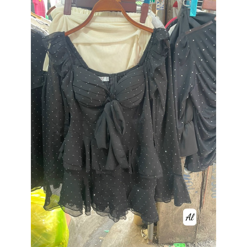 Váy tơ bèo đính đá