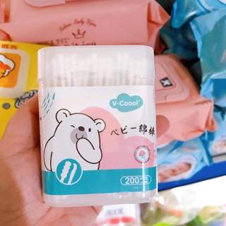 tăm bông kháng khuẩn Vcool( hộp 200 chiếc)