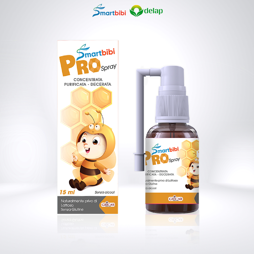 Smartbibi Pro Spray- xịt họng keo ong cô đặc, hỗ trợ làm dịu họng, đau họng, giảm ho