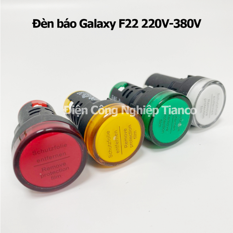 Đèn báo tủ điện F22 Đèn Báo Pha Galaxy Phi 22 Xanh Đỏ Vàng dải điện áp cực rộng
