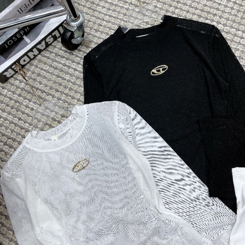 Set 2 món Áo Lưới tag ngực dài tay Kèm áo quây zip hàng co dãn