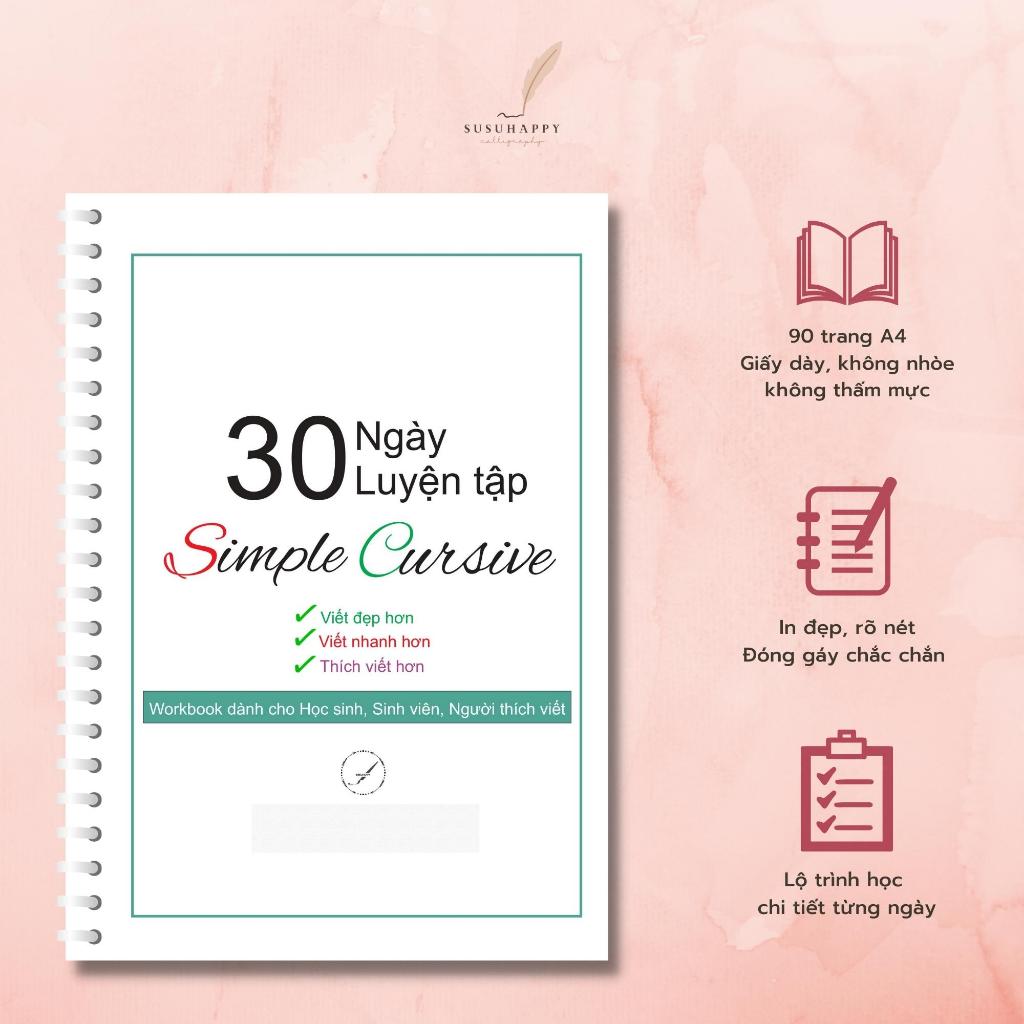 Workbook Luyện Viết Nhanh, Đẹp, Dễ Viết Simple Cursive