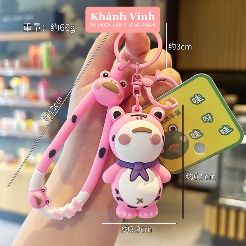 Móc Khoá Cao Cấp Hình Chú Ếch Hướng Nội Siu Xinh