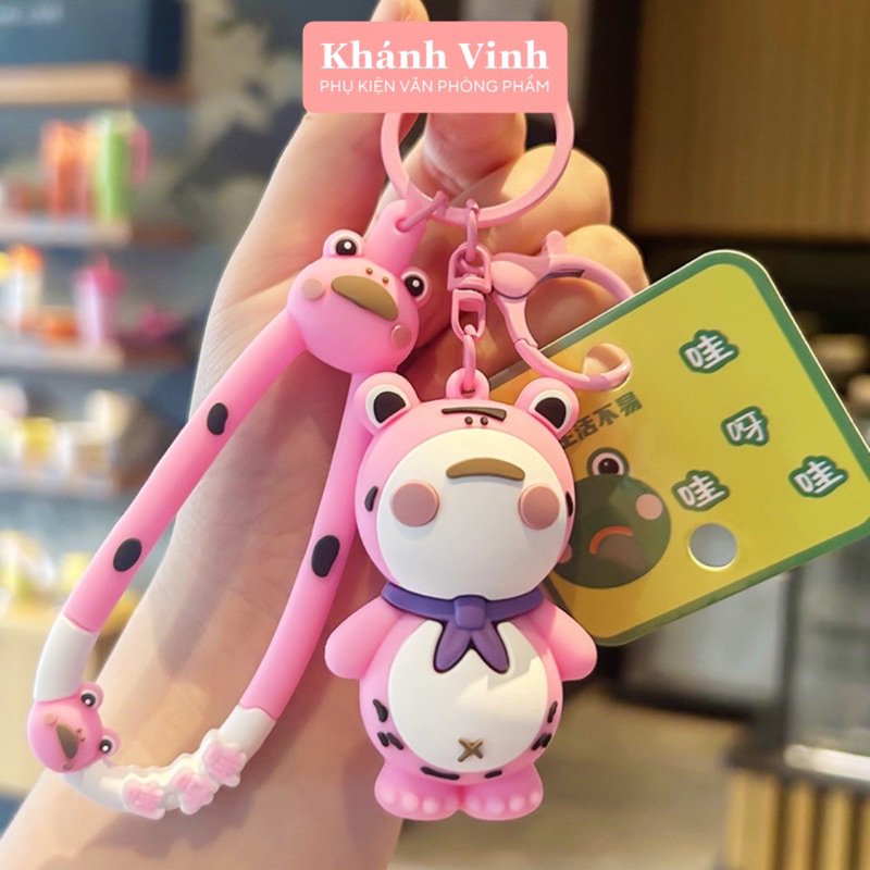 Móc Khoá Cao Cấp Hình Chú Ếch Hướng Nội Siu Xinh