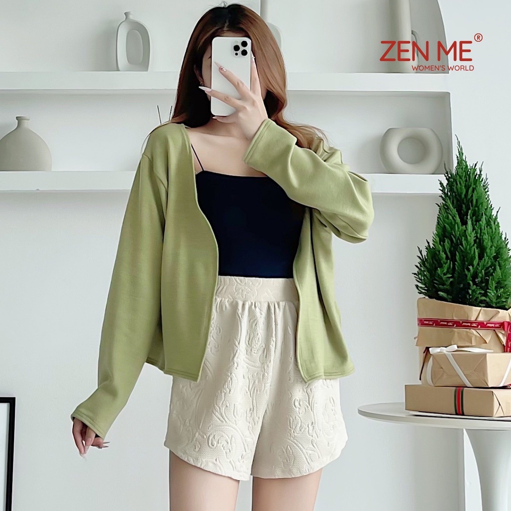 Áo Khoác Cardigan Len Cotton Mỏng Nhẹ Phong Cách Ulzzang Thu Đông, Zen Me Women's World