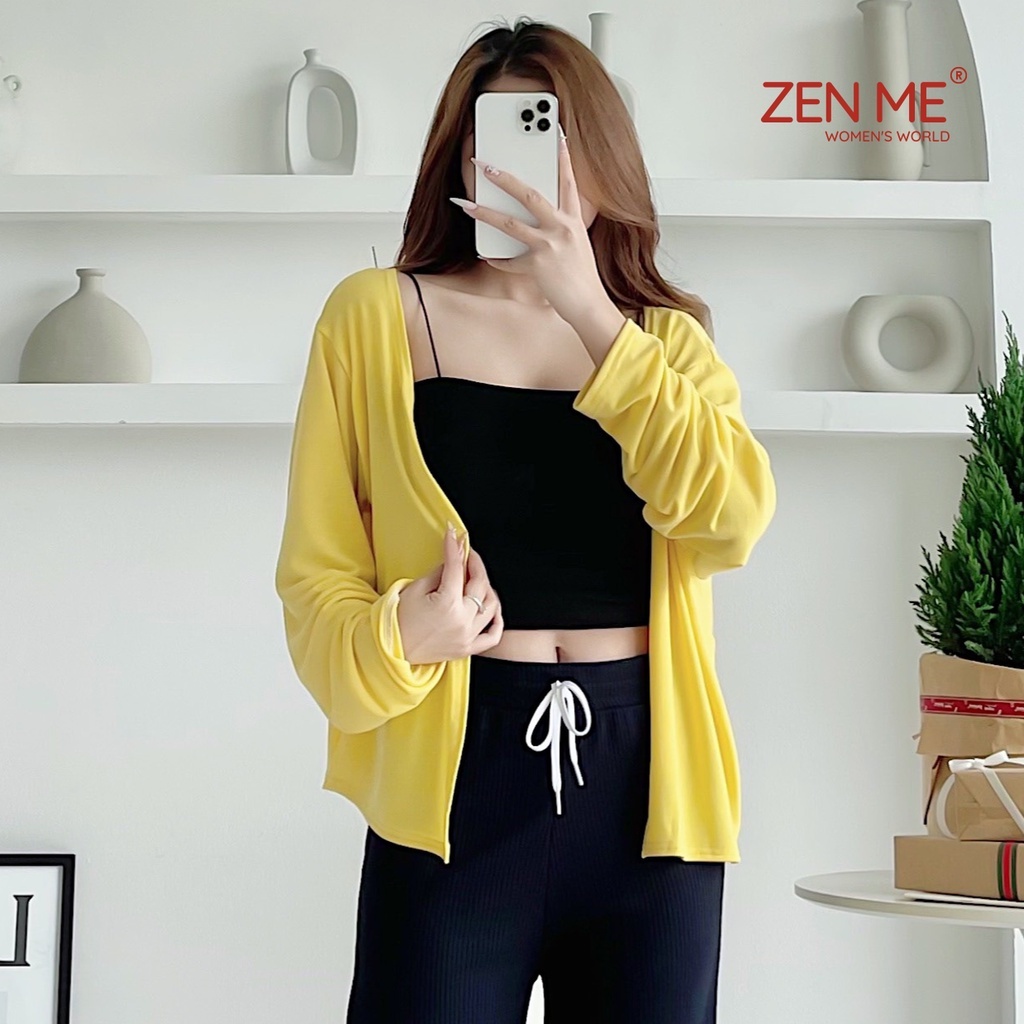 Áo Khoác Cardigan Len Cotton Mỏng Nhẹ Phong Cách Ulzzang Thu Đông, Zen Me Women's World