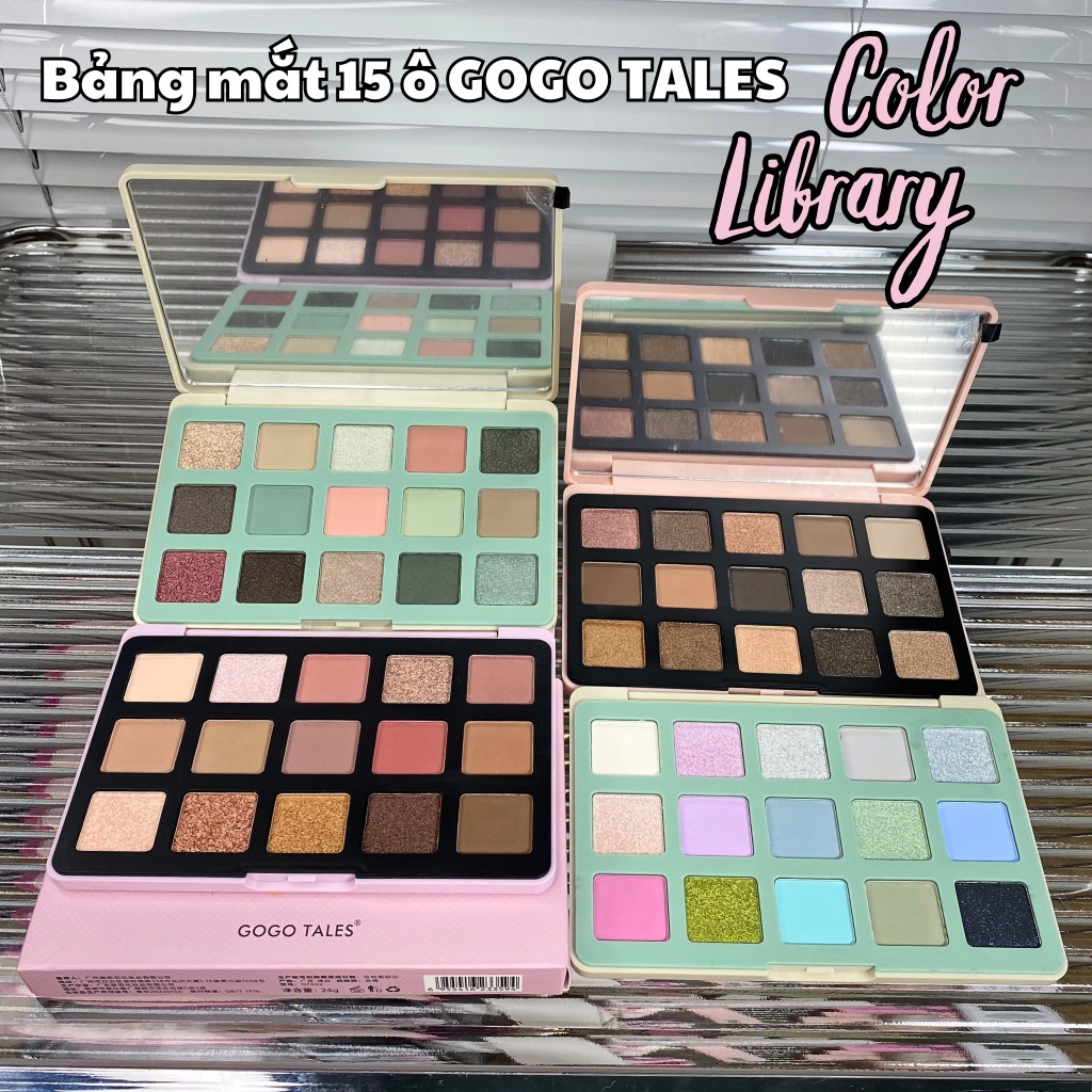 Bảng phấn mắt Thư Viện màu 15 ô GOGO TALES Play Color Library GT522