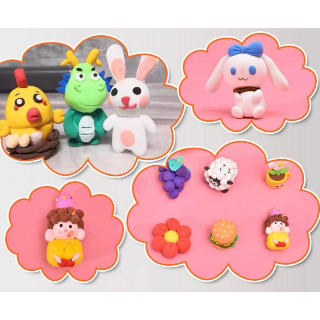 Đất sét tự khô LOẠI XỊN 12 24 36 không dính tay siêu nhẹ an toàn cho bé nặn hình