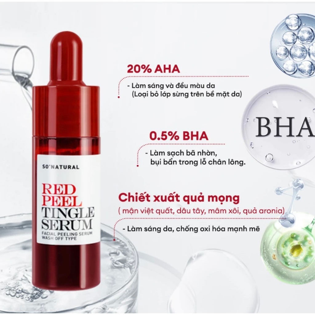 Peel da Red Peel Tingle Serum Facial Peeling Serum giúp tái tạo và phục hồi làn da căng bóng