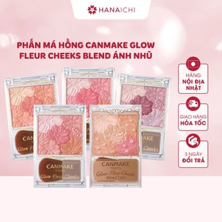  Phấn má hồng ánh nhũ Canmake Glow Fleur Cheeks Blend - Nội địa Nhật 