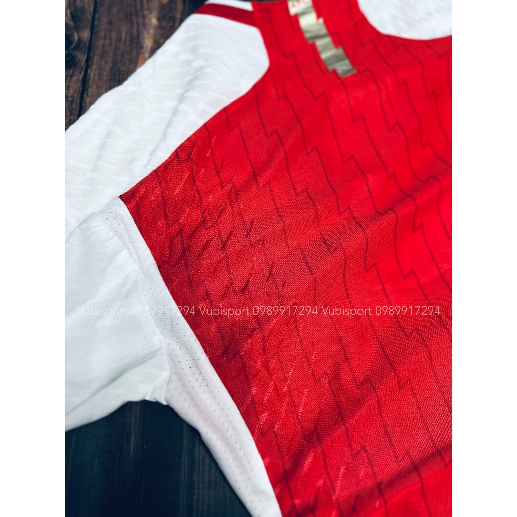 Áo bóng đá player phiên bản cận hãng ngắn tay clb Arsenal sân nhà áo đỏ 2023 2024 logo cao su non