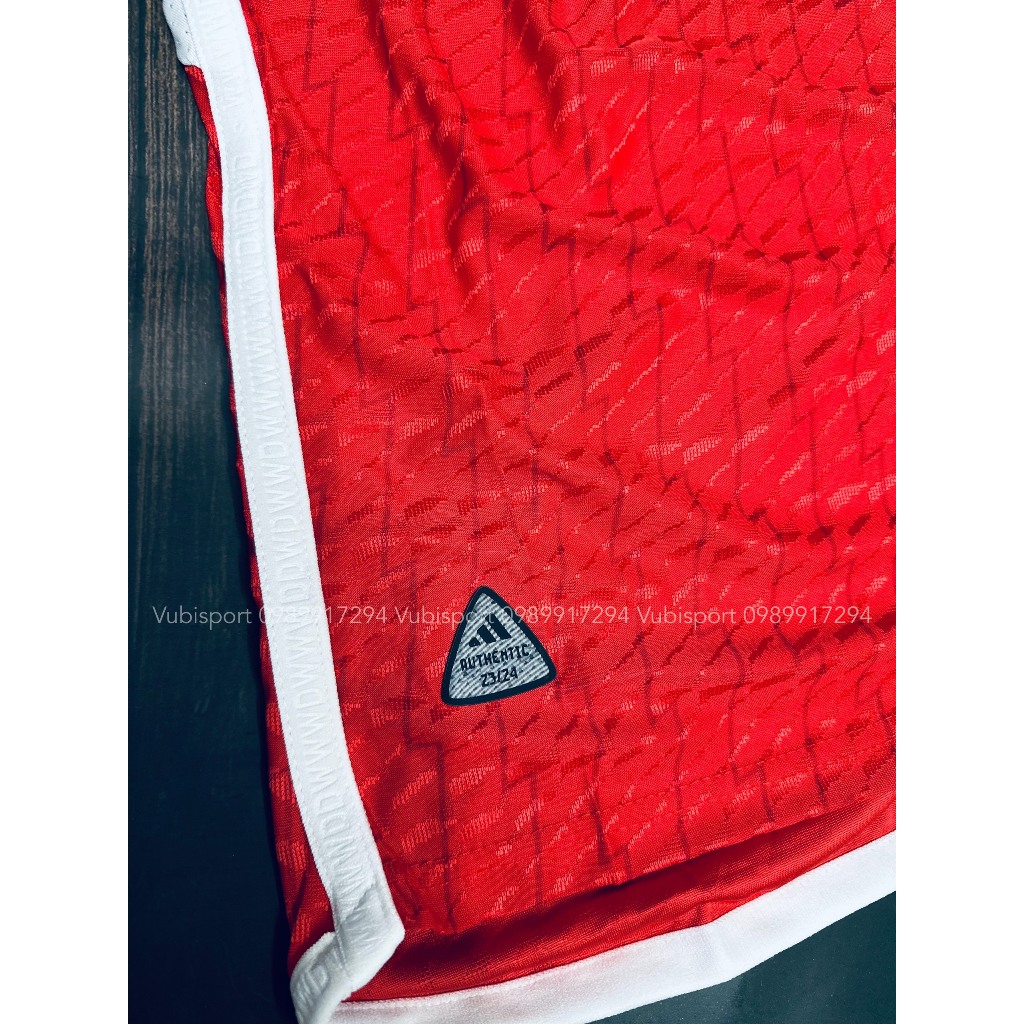 Áo bóng đá player phiên bản cận hãng ngắn tay clb Arsenal sân nhà áo đỏ 2023 2024 logo cao su non