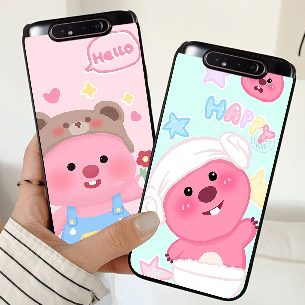 Ốp lưng Samsung a80 in hình loopy super cute hồng
