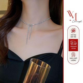 YM Concept Vòng Cổ Chocker Đính Đá Tua Rua - PK0062