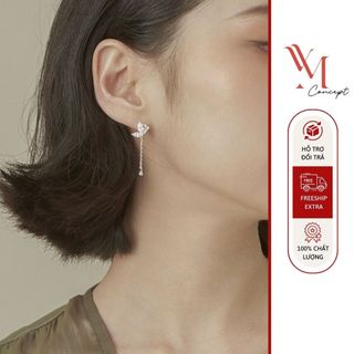 YM Concept Bông Tai Dáng Dài Hình Bướm Đính Đá - PK0052
