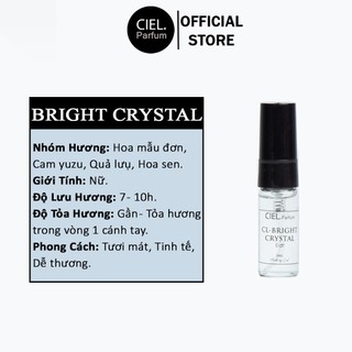 Nước hoa nữ cao cấp CL BRIGHT CRYSTAL Edp chính hãng CIEL Parfum phong cách Tươi mát, Tinh tế, Dễ thương