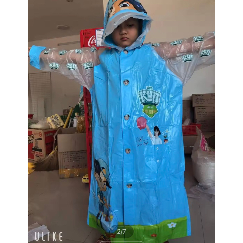 Áo mưa Kun cho bé siêu cute