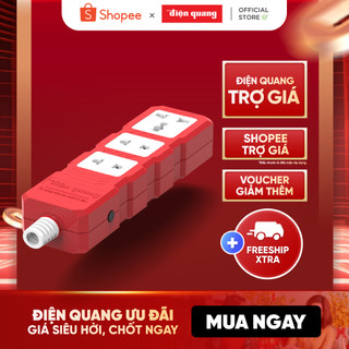 Ổ cắm Công suất lớn Điện Quang ĐQ ESKHP 3RW ( 3 lỗ, màu đỏ trắng, không dây)