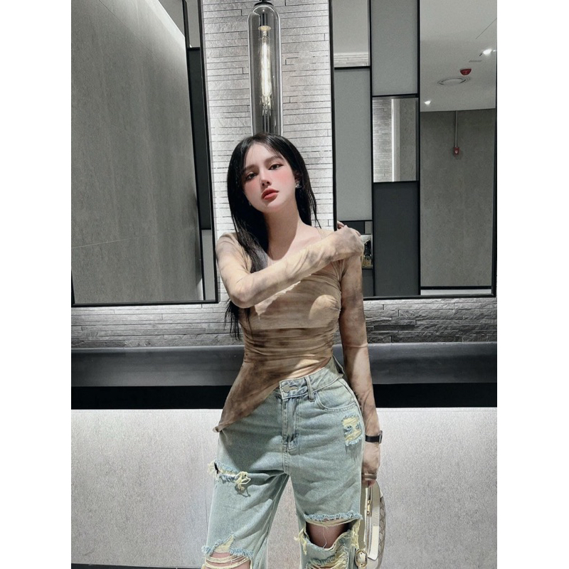 Set Áo Lưới Quây Kèm áo Khoác Body Mã CH836